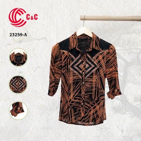 23259 - Họa Tiết Hình Đan Chéo Thêu Ren Đính Đá 4 Màu