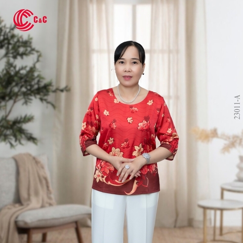 23011 - Vải Lụa In Họa Tiết Hoa 10 Màu