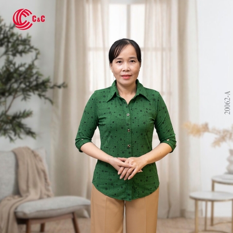 20062 - Vải Thun Họa Tiết Điểm Tròn Cách Điệu