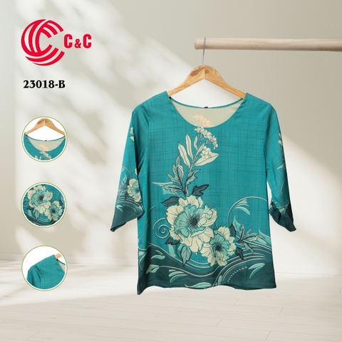 23018 - Họa Tiết Hoa Mẫu Đơn Cách Điệu Trang Trí Đá Thủy Tinh