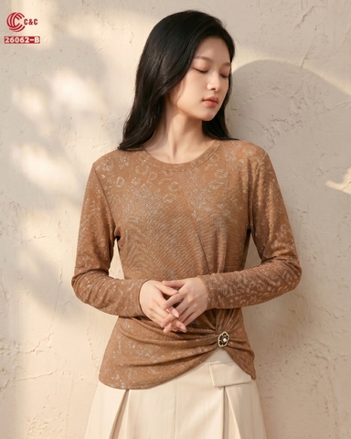 26062 - Áo Kiểu Tay Dài Phong Cách Modern Feminine