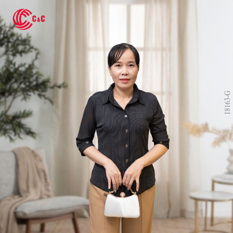 18163 - Vải Lưới Họa Tiết Sọc Dọc Nhỏ 3 Màu