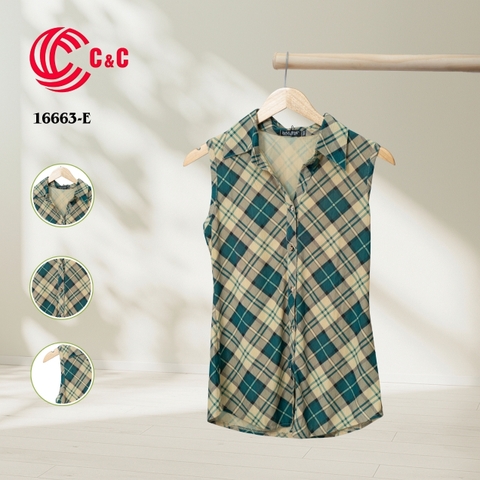 16663 - Sát Nách Họa Tiết Sọc Caro