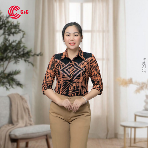 23259 - Họa Tiết Hình Đan Chéo Thêu Ren Đính Đá 4 Màu