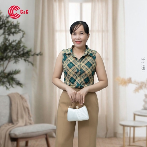 16663 - Sát Nách Họa Tiết Sọc Caro