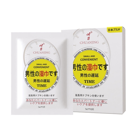 Khăn lau chống xuất tinh sớm ChuanJing Japanese Wipes 10s