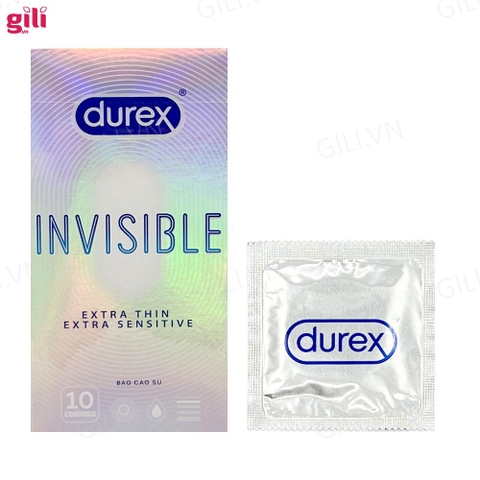 Bao cao su siêu mỏng Durex Invisible hộp 10 chiếc chính hãng