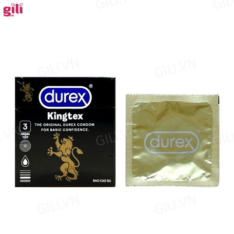 Bao cao su siêu mỏng Durex Kingtex hộp 3 chiếc chính hãng