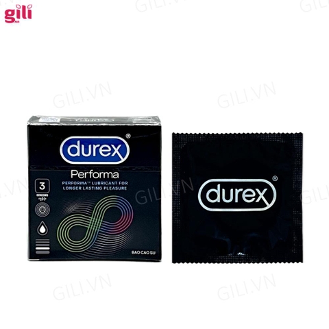 Bao cao su Durex Performa hộp 3 chiếc kéo dài thời gian chính hãng