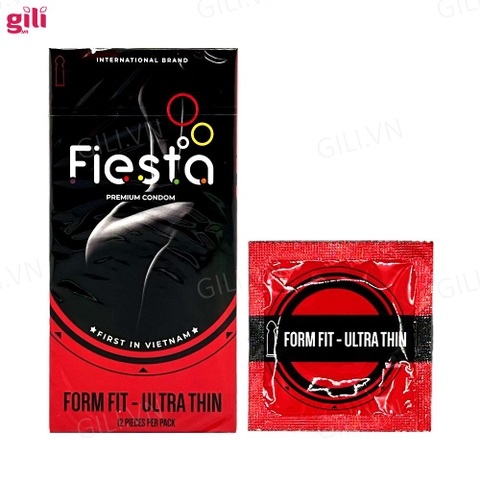 Bao cao su Fiesta Form Fit Ultra Thin hộp 12 chiếc siêu mỏng chính hãng