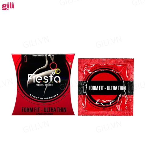 Bao cao su Fiesta Form Fit Ultra Thin hộp 3 chiếc siêu mỏng chính hãng