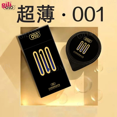 Bao cao su Olo Invisible 0.01mm hộp 3 chiếc siêu mỏng chính hãng