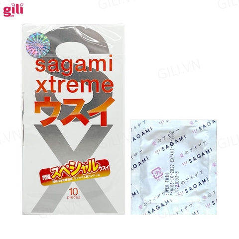 Bao cao su siêu mỏng Sagami Super Thin hộp 10 chiếc chính hãng