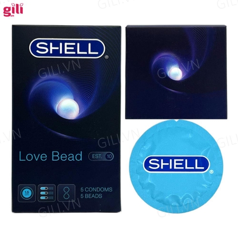 Bao cao su Shell Love Bead 5 Bi hộp 5 chiếc kéo dài thời gian chính hãng