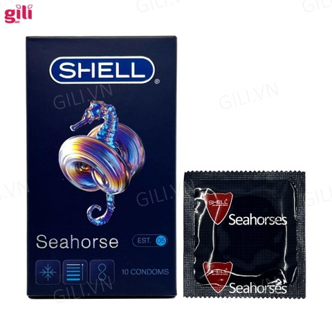 Bao cao su Shell Seahorse hộp 10 chiếc kéo dài thời gian chính hãng