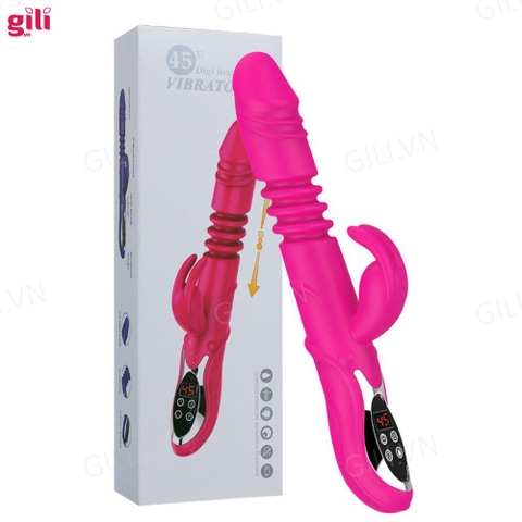 Dương vật giả phát nhiệt Rabbit Vibrators LCD 45 độ chính hãng