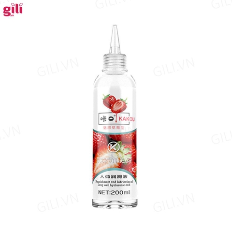 Gel bôi trơn gốc nước Kakou hương Dâu ngọt ngào 200ml chính hãng