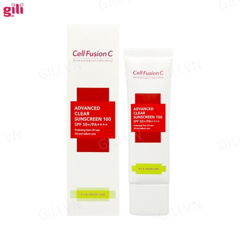 Kem chống nắng Cell Fusion C Advanced Clear SPF 50+/PA++++ chính hãng