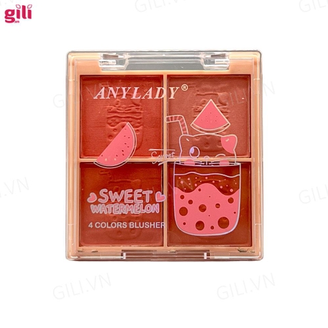 Phấn má hồng Anylady Blusher Palette 4 ô chính hãng