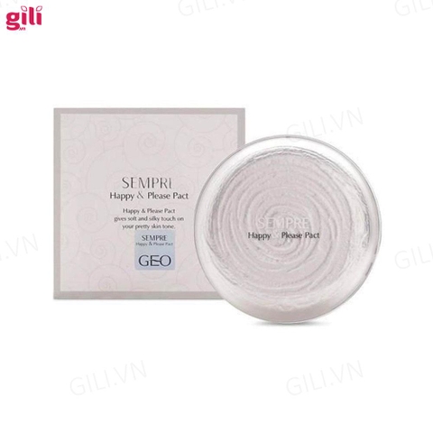 Phấn phủ Geo Sempre Happy & Please Pact trắng 22gr chính hãng