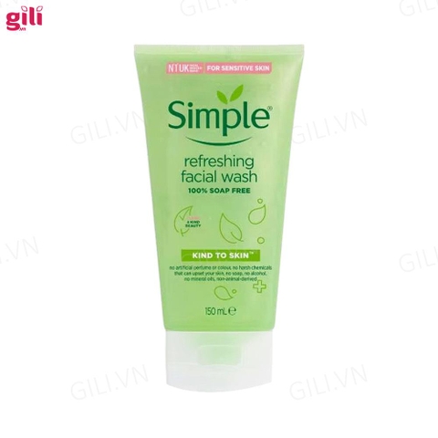 Sữa rửa mặt Simple Refreshing Facial Wash Gel 150ml chính hãng