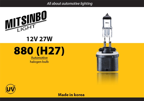 Bóng đèn Halogen 880 12V 27W(H27 chân thẳng) MITSINBO