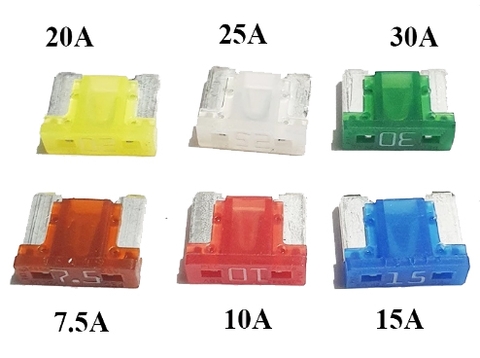 Cầu chì mini Đài Loan (tốt) 20A(vàng)