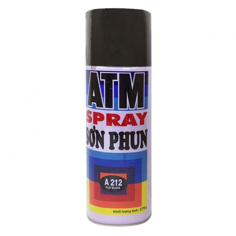 Sơn xịt ATM đen mờ(A