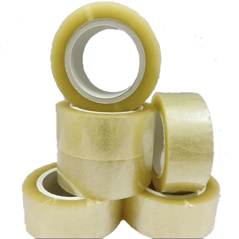 Băng keo trong dán thùng 200Y(6 cuộn/cây)