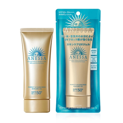 Gel Chống Nắng Anessa Perfect UV Sunscreen Skincare Gel  Màu Vàng 90g Nhật Bản (Dưỡng Ẩm Chống Trôi)