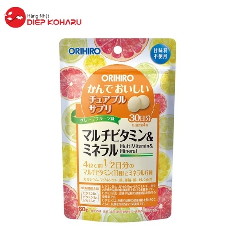 Viên Nhai Vitamin Và Khoáng Chất Orihiro Nhật Bản...