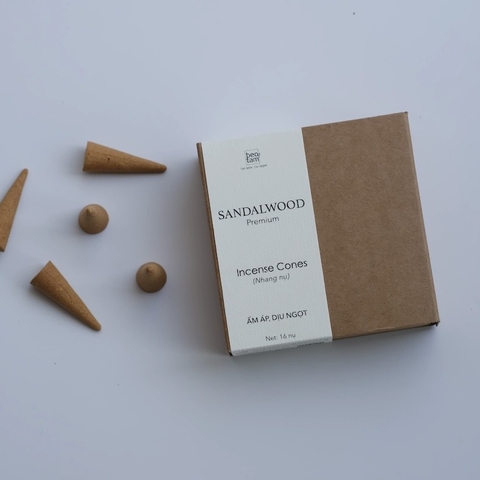 Nhang Nụ Đàn Hương – Sandalwood Incense Cones - Bèo Tấm