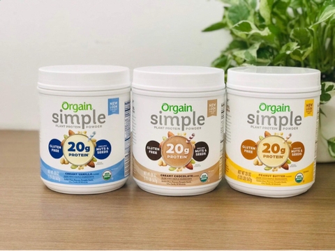 Đạm thực vật hữu cơ Orgain Simple vị Socola 567g