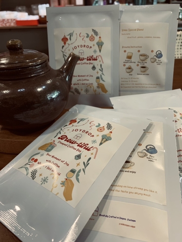 Cà phê túi lọc ngâm lạnh/ nóng hương lài quế  - Premium coffee with jasmine and cinnamon - Brew-tiful