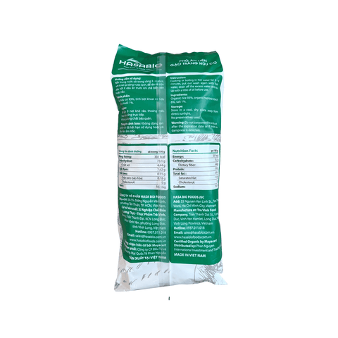 Phở ăn liền gạo trắng hữu cơ HASABIO 400g