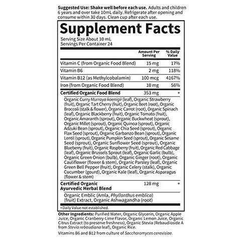 Sắt Hữu Cơ Mykind Organic Garden of life 240ml