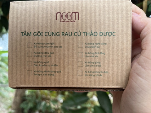 Xà bông vị rau củ  Noom - bánh 50gr (hộp 8 bánh hoặc bánh lẻ)