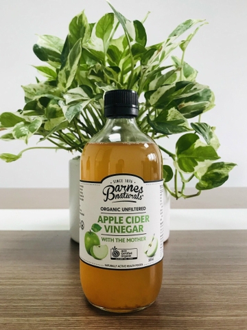 Giấm táo hữu cơ có giấm cái Barnes Natural 500ml