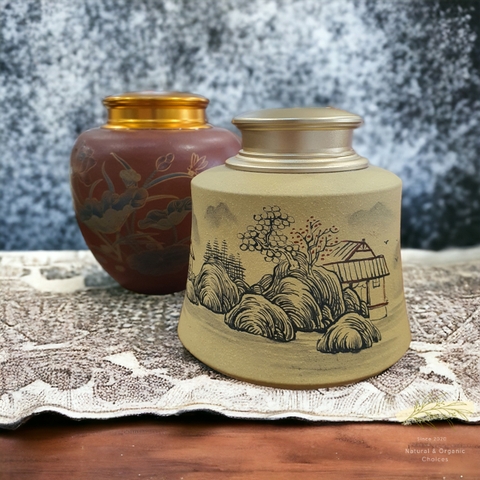 Trà Sen Bách Diệp - Trà xanh gạo sen Bắc Bộ (trữ trong hũ cao cấp Nghi Hưng)