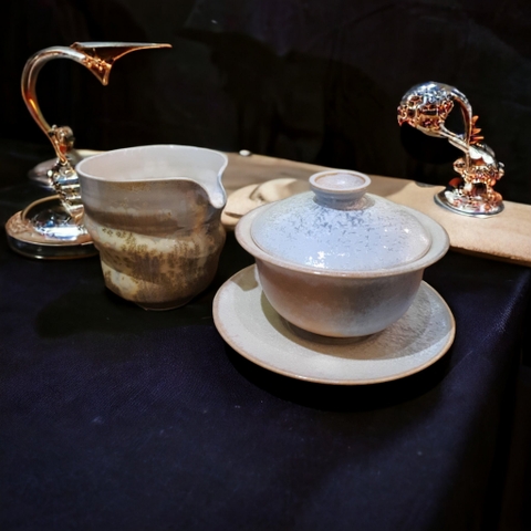 Bộ Tống & chén Khải - sứ Cảnh Đức nung củi
