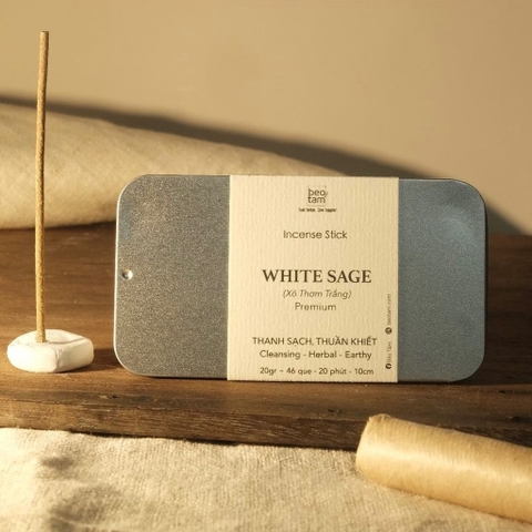 Nhang Que Thủ Công Không Tăm Xô Thơm – White Sage Handcraft Incense Sticks - Bèo Tấm