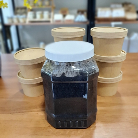 Chè mè đen (Chí Mà Phù) - Nguyên liệu (mè đen Noom, đường Noom, gừng Tây Giang, nếp than Noom, hạt điều Noom)