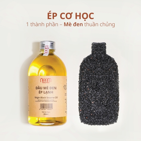 DẦU MÈ ĐEN ÉP LẠNH 350ml/100ml/500ml - Noom (tặng vòi nhấn cho chai 350ml)