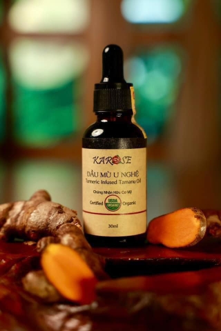 Dầu mù u nghệ hữu cơ 30ml (organic tamanu & turmeric oil) - Karose