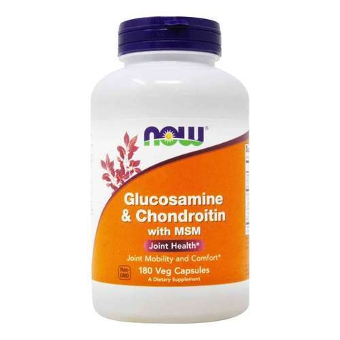 Viên hỗ trợ xương khớp Glucosamine & Chondroitin with MSM Now 180v