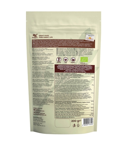 Hạt gai dầu hữu cơ Hemp Seed Organic Dragon Supperfoods 200g