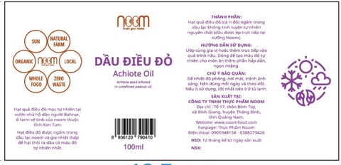 Dầu Điều Đỏ 100ml - Noom