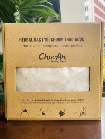 Gối chườm thảo dược - Chúc An (herbal healing pillows) ( Muối biển, ngải cứu, gừng, sả, nghệ, quế, đinh hương, lá thảo dược, nụ hoa thảo dược)
