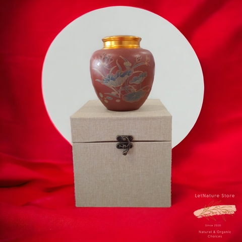 Hộp/ hũ gốm đất sét Nghi Hưng trữ trà