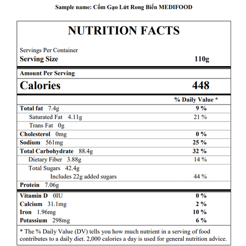 Thanh Cốm gạo lứt rong biển tỏi ớt Medifood
